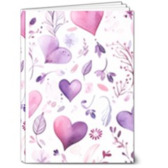 Hearts Love Purple 5  x 7  Hardcover Notebook from ArtsNow.com