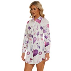 Womens Long Sleeve Shirt Dress 