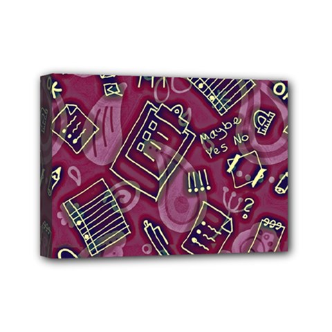 Abstract Art Pattern Design Background Mini Canvas 7  x 5  (Stretched) from ArtsNow.com