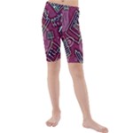 Abstract Art Pattern Design Background Kids  Mid Length Swim Shorts