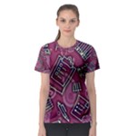 Abstract Art Pattern Design Background Women s Sport Mesh T-Shirt