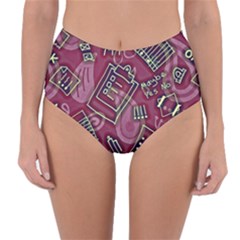 Reversible High-Waist Bikini Bottoms 