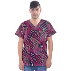 Men s V-Neck Scrub Top 