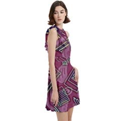 Cocktail Party Halter Sleeveless Dress With Pockets 