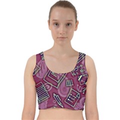 Velvet Racer Back Crop Top 