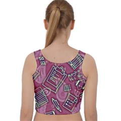 Velvet Racer Back Crop Top 