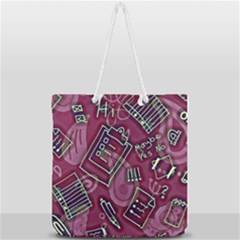 Full Print Rope Handle Tote (Large) 