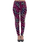 Abstract Art Pattern Design Background Lightweight Velour Leggings