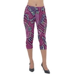 Lightweight Velour Capri Leggings  