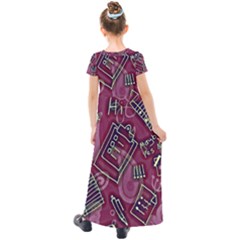 Kids  Short Sleeve Maxi Dress 