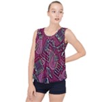 Abstract Art Pattern Design Background Bubble Hem Chiffon Tank Top