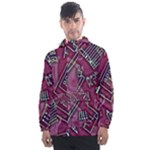 Abstract Art Pattern Design Background Men s Front Pocket Pullover Windbreaker