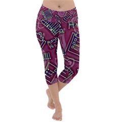 Lightweight Velour Capri Yoga Leggings 