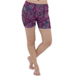 Abstract Art Pattern Design Background Lightweight Velour Yoga Shorts