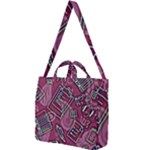 Abstract Art Pattern Design Background Square Shoulder Tote Bag