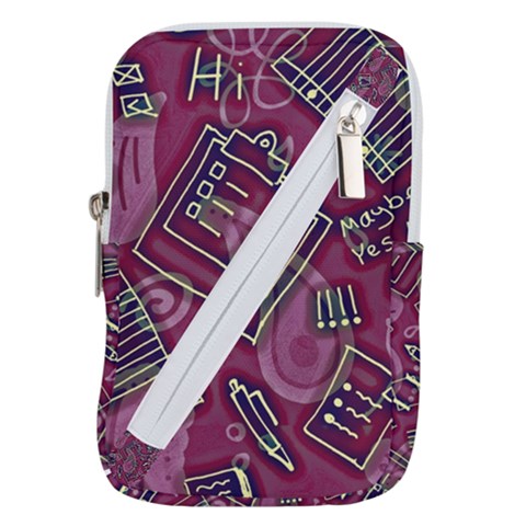 Abstract Art Pattern Design Background Belt Pouch Bag (Small) from ArtsNow.com