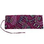 Abstract Art Pattern Design Background Roll Up Canvas Pencil Holder (S)