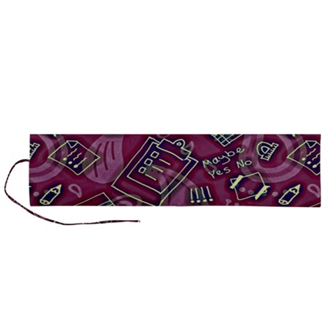 Abstract Art Pattern Design Background Roll Up Canvas Pencil Holder (L) from ArtsNow.com