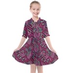 Abstract Art Pattern Design Background Kids  All Frills Chiffon Dress