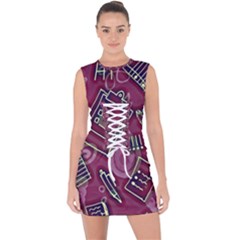 Lace Up Front Bodycon Dress 