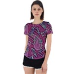 Abstract Art Pattern Design Background Back Cut Out Sport T-Shirt