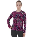 Abstract Art Pattern Design Background Women s Pique Long Sleeve T-Shirt