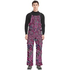 Abstract Art Pattern Design Background Men s Side Zip Front Pouch Ski And Snowboard Bib Pants	 from ArtsNow.com