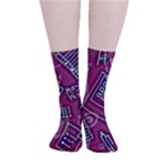 Abstract Art Pattern Design Background Smooth Crew Length Tube Socks