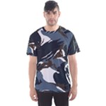 Blue Winter Camouflage, Military Camouflage Men s Sport Mesh T-Shirt