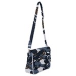 Blue Winter Camouflage, Military Camouflage Shoulder Bag with Back Zipper