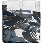 Blue Winter Camouflage, Military Camouflage Duvet Cover Double Side (King Size)