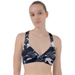 Blue Winter Camouflage, Military Camouflage Sweetheart Sports Bra