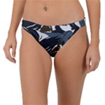 Blue Winter Camouflage, Military Camouflage Band Bikini Bottoms