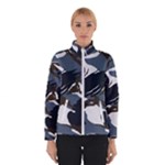 Blue Winter Camouflage, Military Camouflage Women s Bomber Jacket