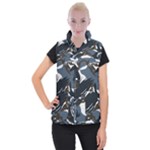 Blue Winter Camouflage, Military Camouflage Women s Button Up Vest