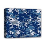 Blue, Camouflage, Cool, Navy, New, Pattern Deluxe Canvas 14  x 11  (Stretched)