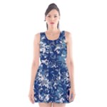 Blue, Camouflage, Cool, Navy, New, Pattern Scoop Neck Skater Dress