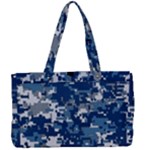 Blue, Camouflage, Cool, Navy, New, Pattern Canvas Work Bag