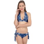 Blue, Camouflage, Cool, Navy, New, Pattern Tie It Up Bikini Set