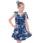 Blue, Camouflage, Cool, Navy, New, Pattern Kids  Tie Up Tunic Dress