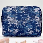 Blue, Camouflage, Cool, Navy, New, Pattern Make Up Pouch (Large)