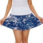 Blue, Camouflage, Cool, Navy, New, Pattern Women s Skort