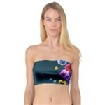 Falling Flowers, Art, Coffee Cup Bandeau Top