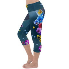 Lightweight Velour Capri Yoga Leggings 