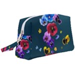 Falling Flowers, Art, Coffee Cup Wristlet Pouch Bag (Large)