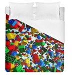 Falling Lego Bricks, Desenho, Fall, Games Duvet Cover (Queen Size)