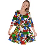 Falling Lego Bricks, Desenho, Fall, Games Velour Kimono Dress