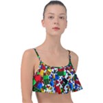 Falling Lego Bricks, Desenho, Fall, Games Frill Bikini Top