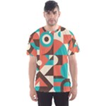 Retro Colorful Background, Retro Abstraction Men s Sport Mesh T-Shirt