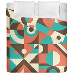 Retro Colorful Background, Retro Abstraction Duvet Cover Double Side (California King Size) from ArtsNow.com